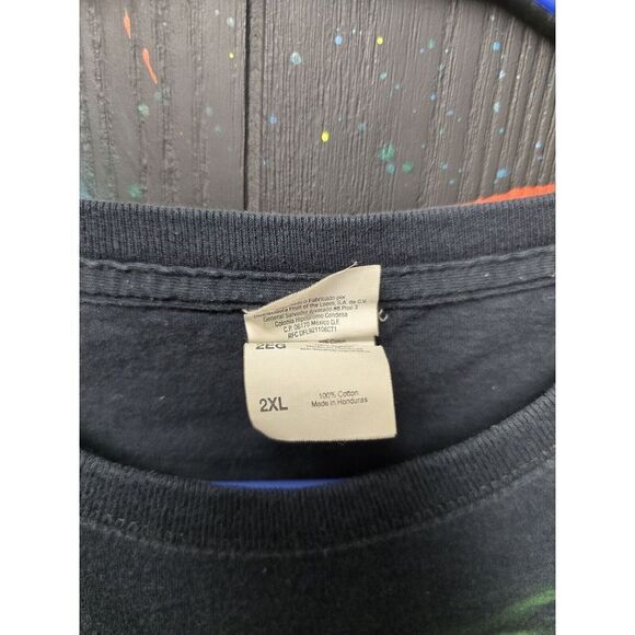 Vintage Tee Shirt 2X Goth Skull Snake Skeleton Glow‎ in the Dark T-Shirt Black - Picture 4 of 6